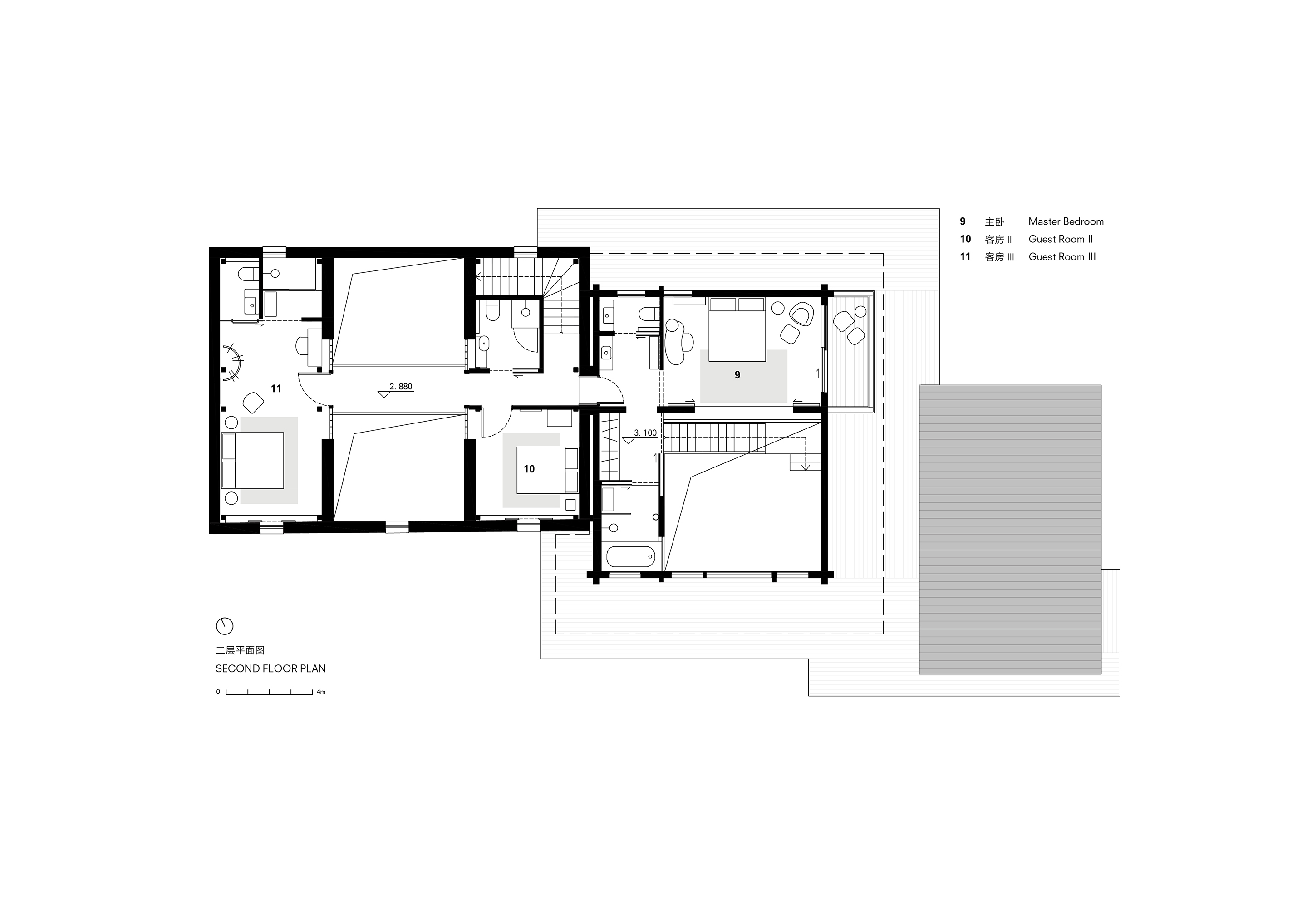 Second Floor Plan 二层平面图