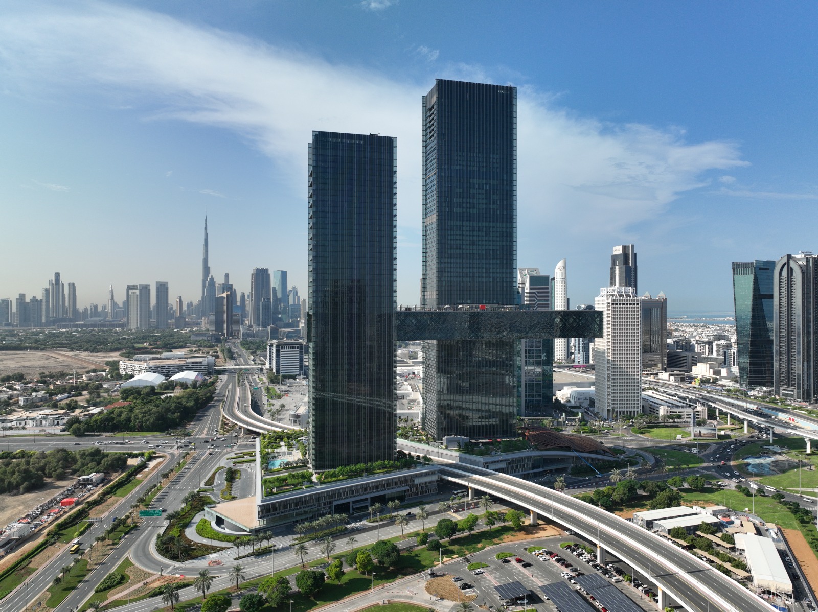 Midday view of One Za’abeel from the airport, with downtown Dubai in the background.jpg