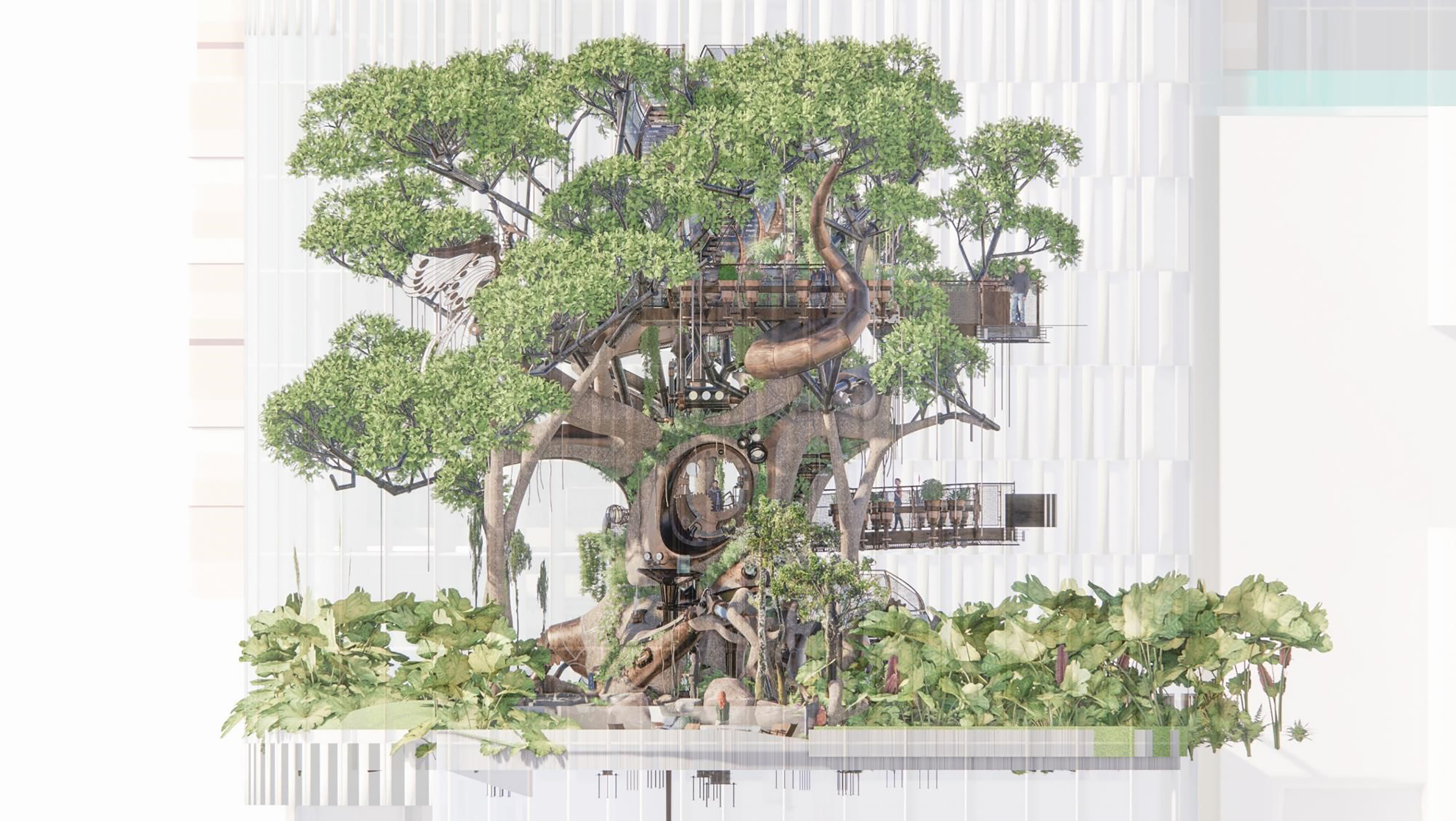 02 世界树短立面渲染 ©喜随设计