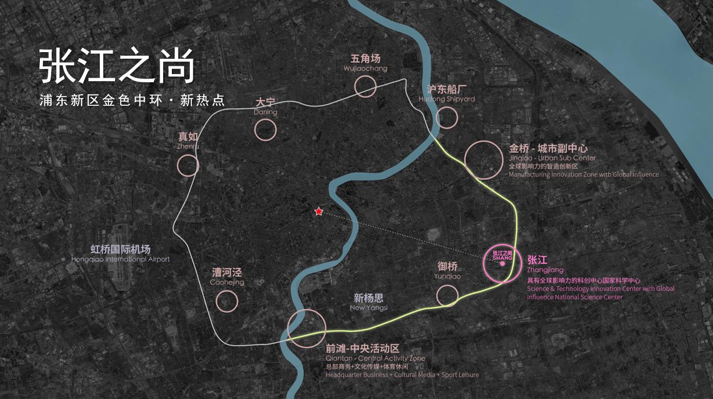 上海市浦东新区金色中环发展带 张江水泥厂改造规划图 城市更新