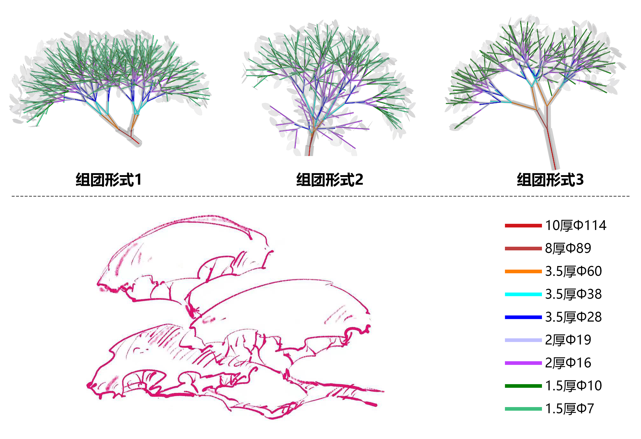 26 枝叶组团示意图 ©喜随设计