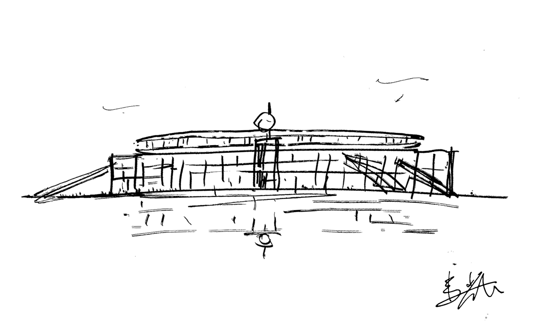 张江之尚 &ldquo;万米仓&rdquo;设计手稿&copy;马岩松