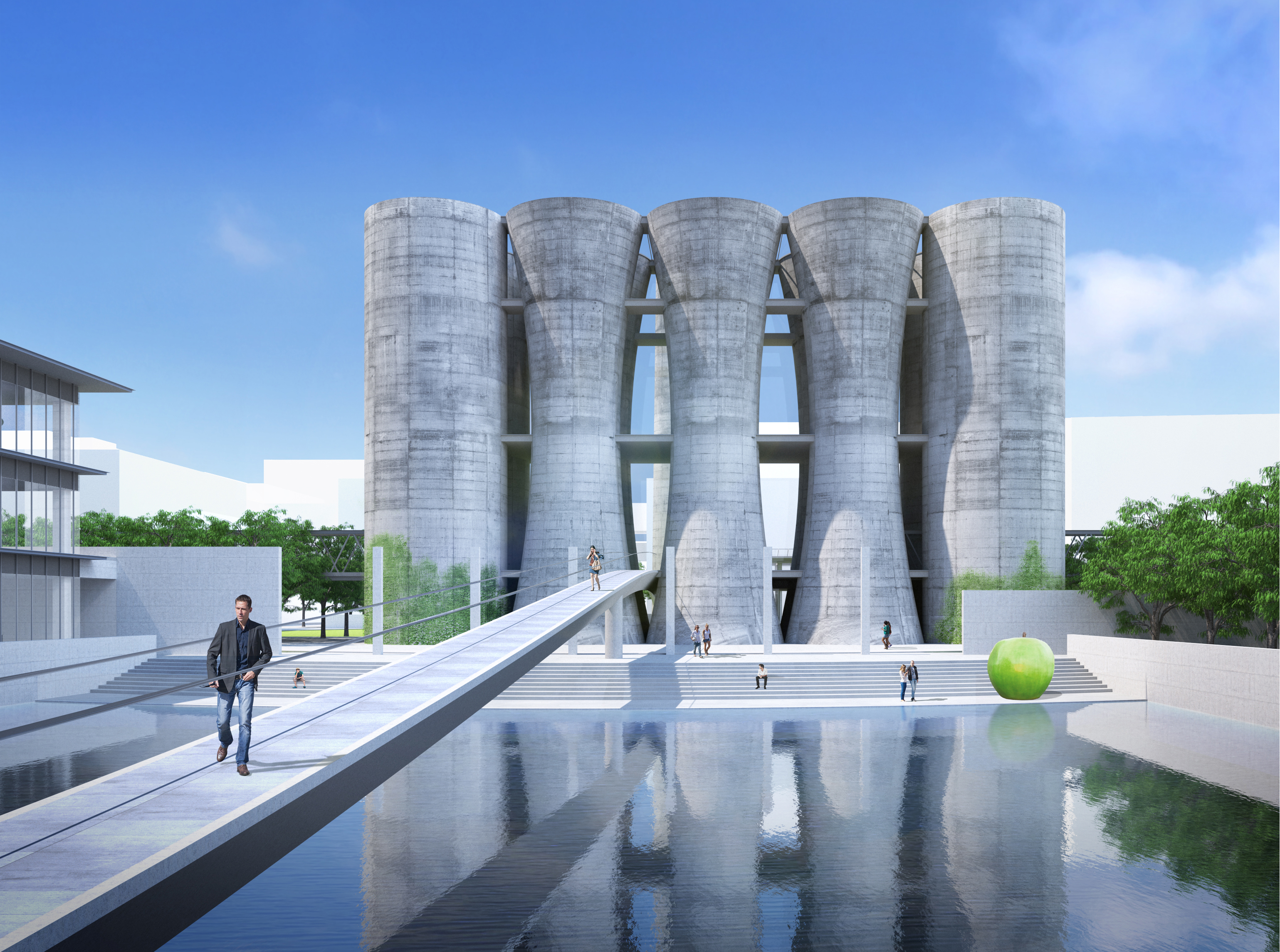 上海市浦东新区张江科学城 张江之尚八联筒改造效果图 工业遗存设计