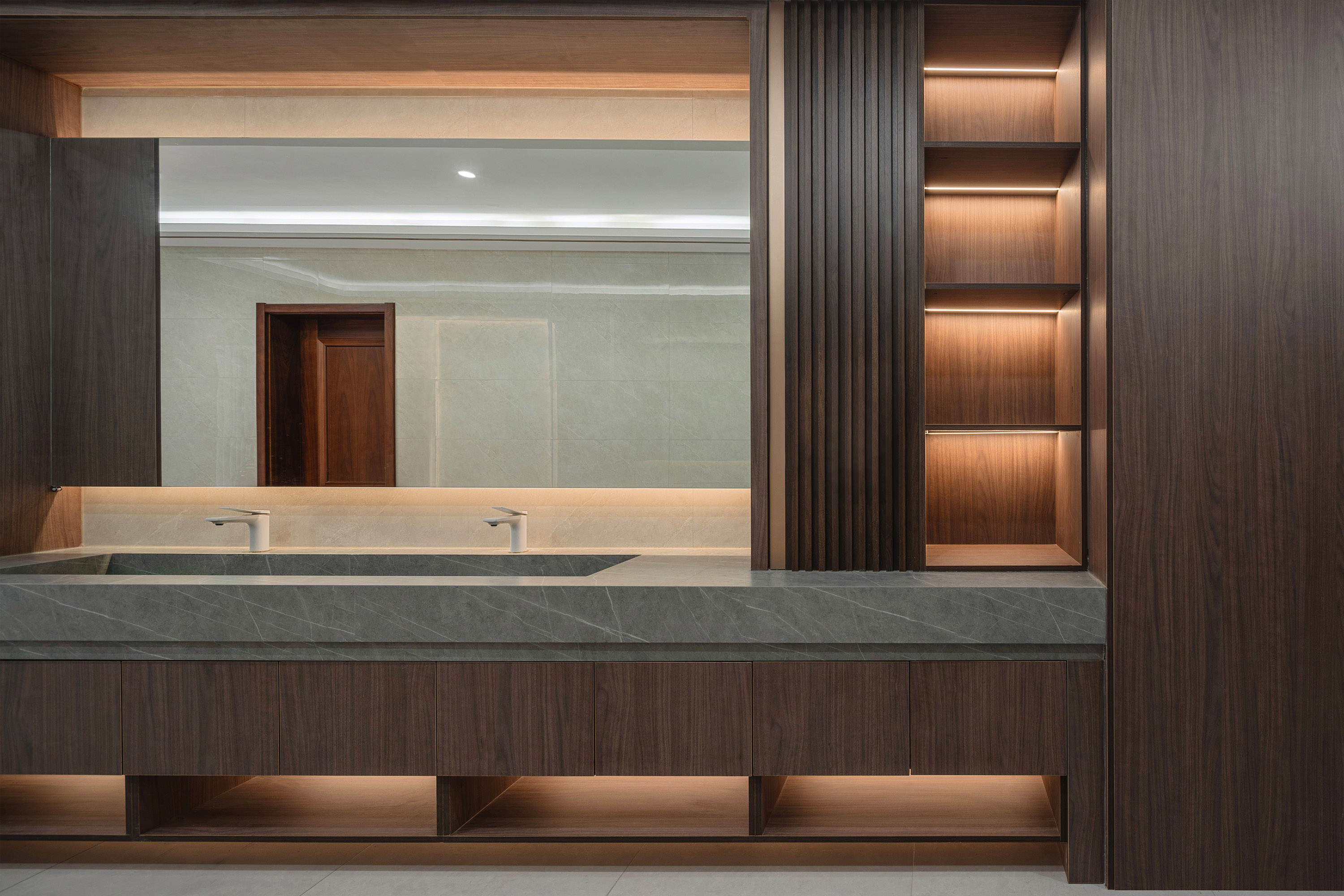 Mammoth-Ivory Carved Washroom Interior