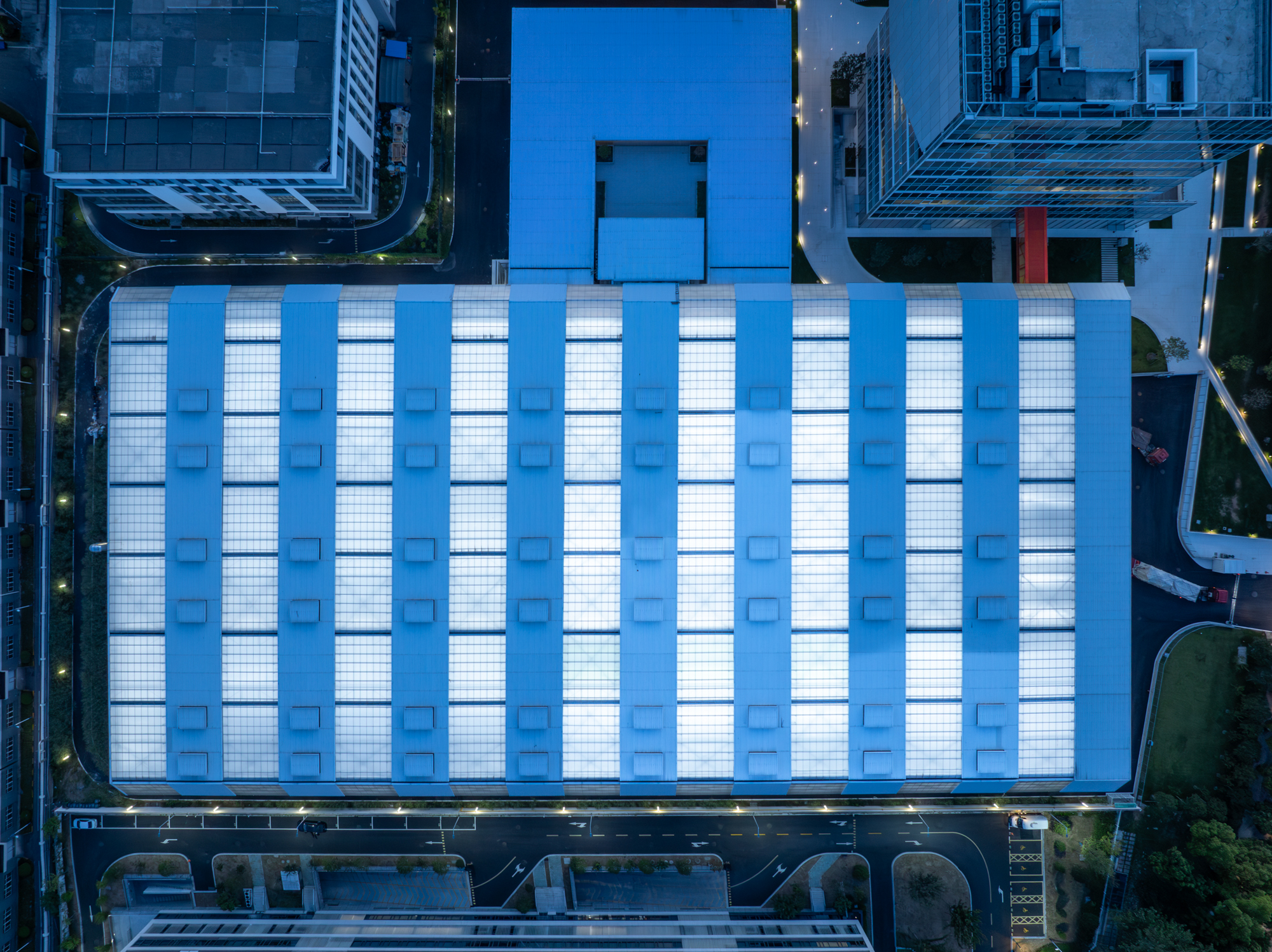 智能工厂俯视图