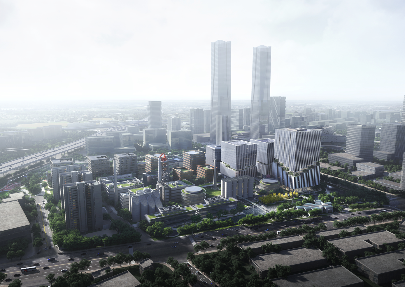 上海市浦东新区张江科学城 张江之尚项目效果图 工业遗存改造